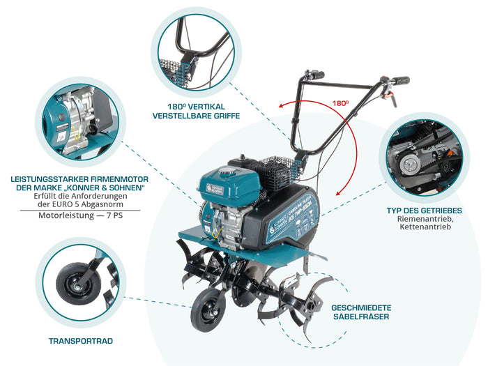 Benzinfræser KS 7HP-850A
