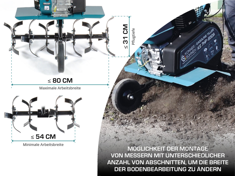 Motoenxada a gasolina KS 7HP-850A