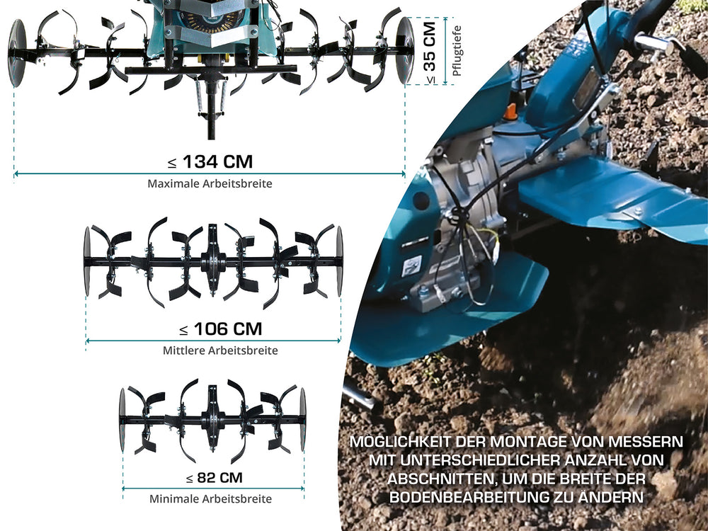Gasoline tiller KS 9HP-1350G-3 (500)