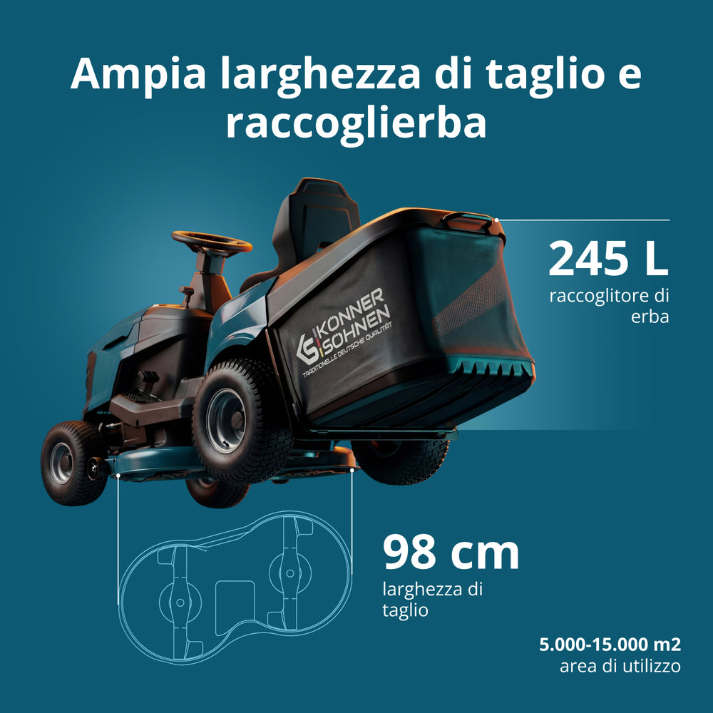 Trattorino Tagliaerba a Benzina KS 98TMG-H
