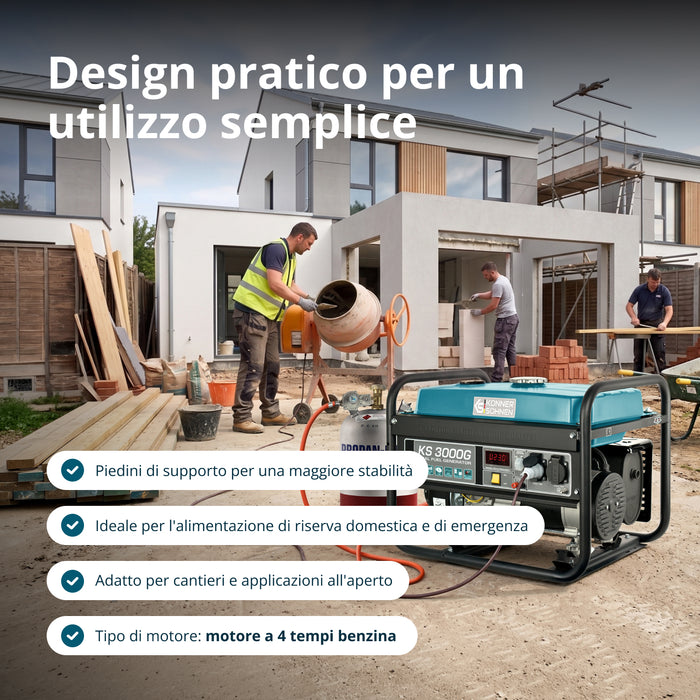 Generatore a gas/LPG "Könner & Söhnen" KS 3000G (Ricondizionato Eccellente)