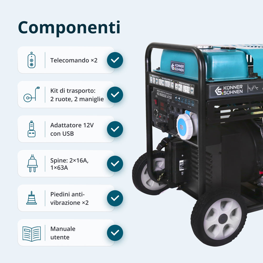 Generatore inverter diesel KS 9500iDE ATSR