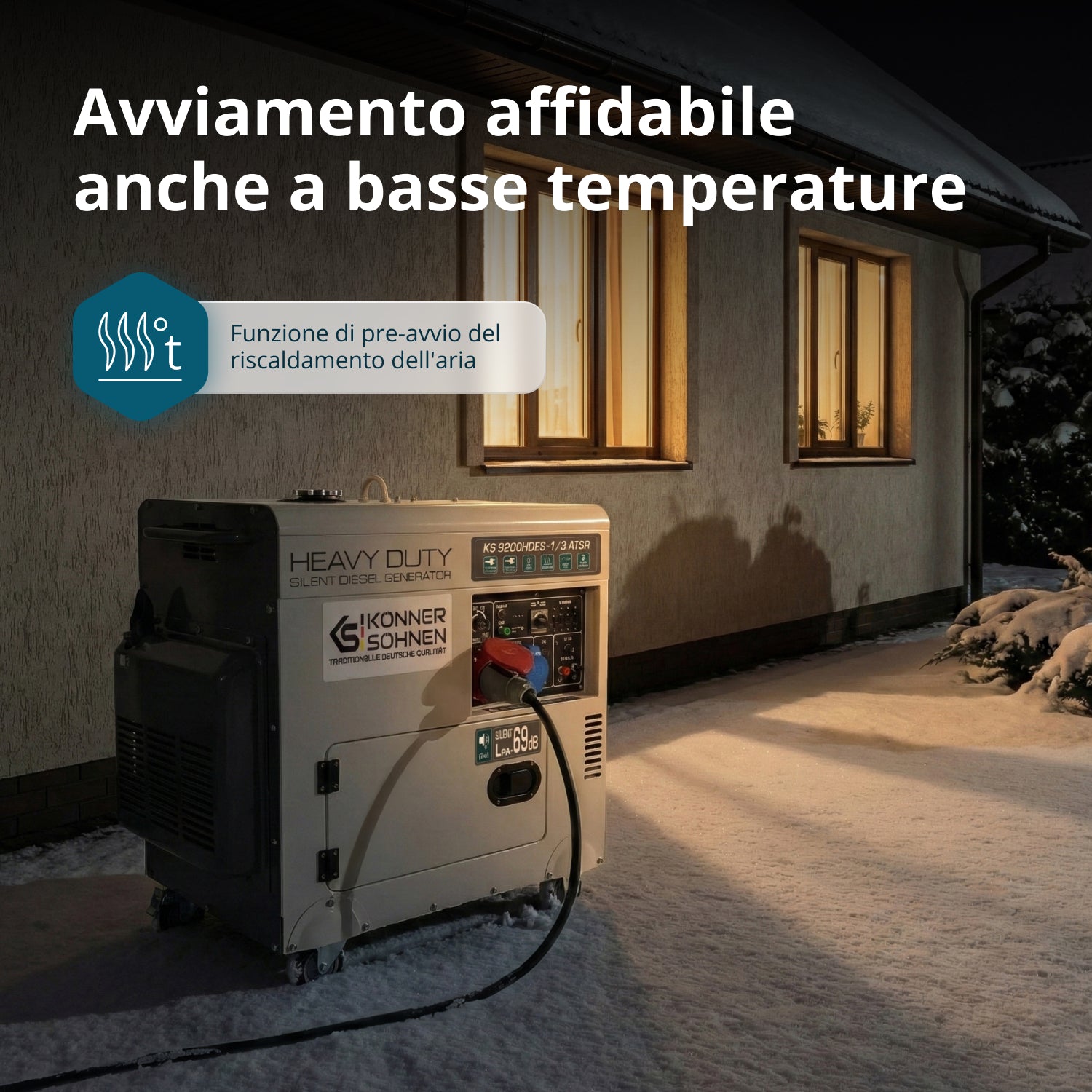 Generatore diesel "Könner & Söhnen" KS 9200HDES-1/3 ATSR (EURO V)