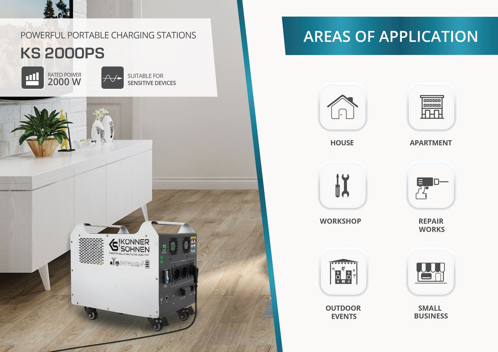 Tragbare (portable) Powerstation KS 2000PS