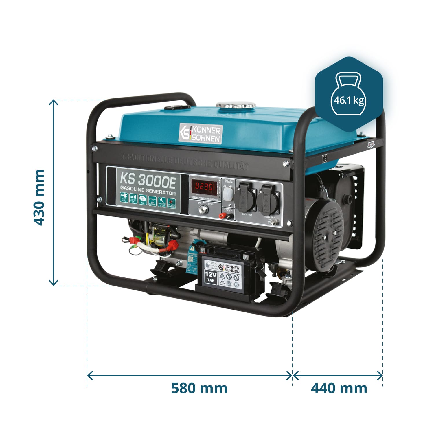 Generatore a benzina "Könner & Söhnen" KS 3000E