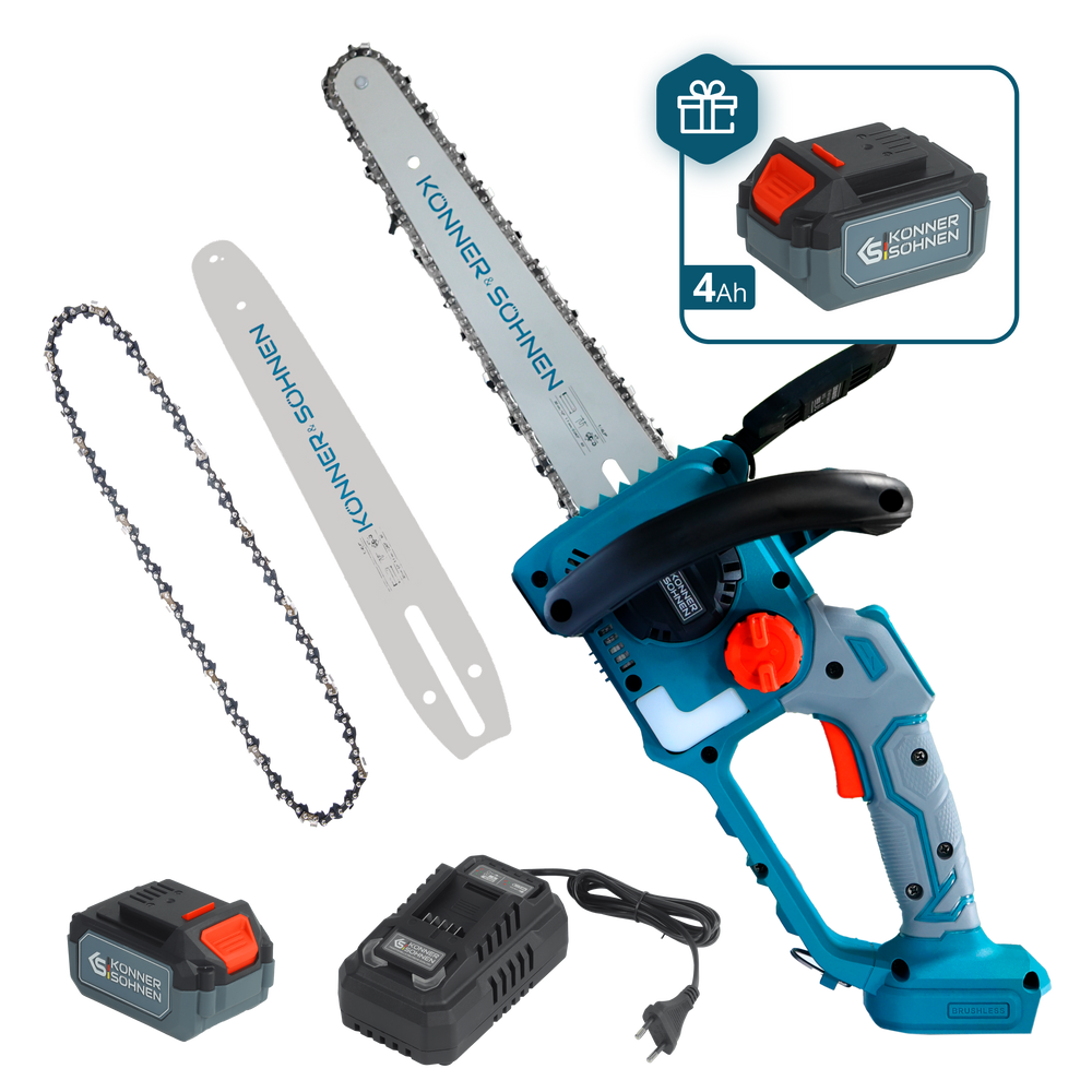 Motosega Mini a Batteria KS MCS20V-12 SET PLUS