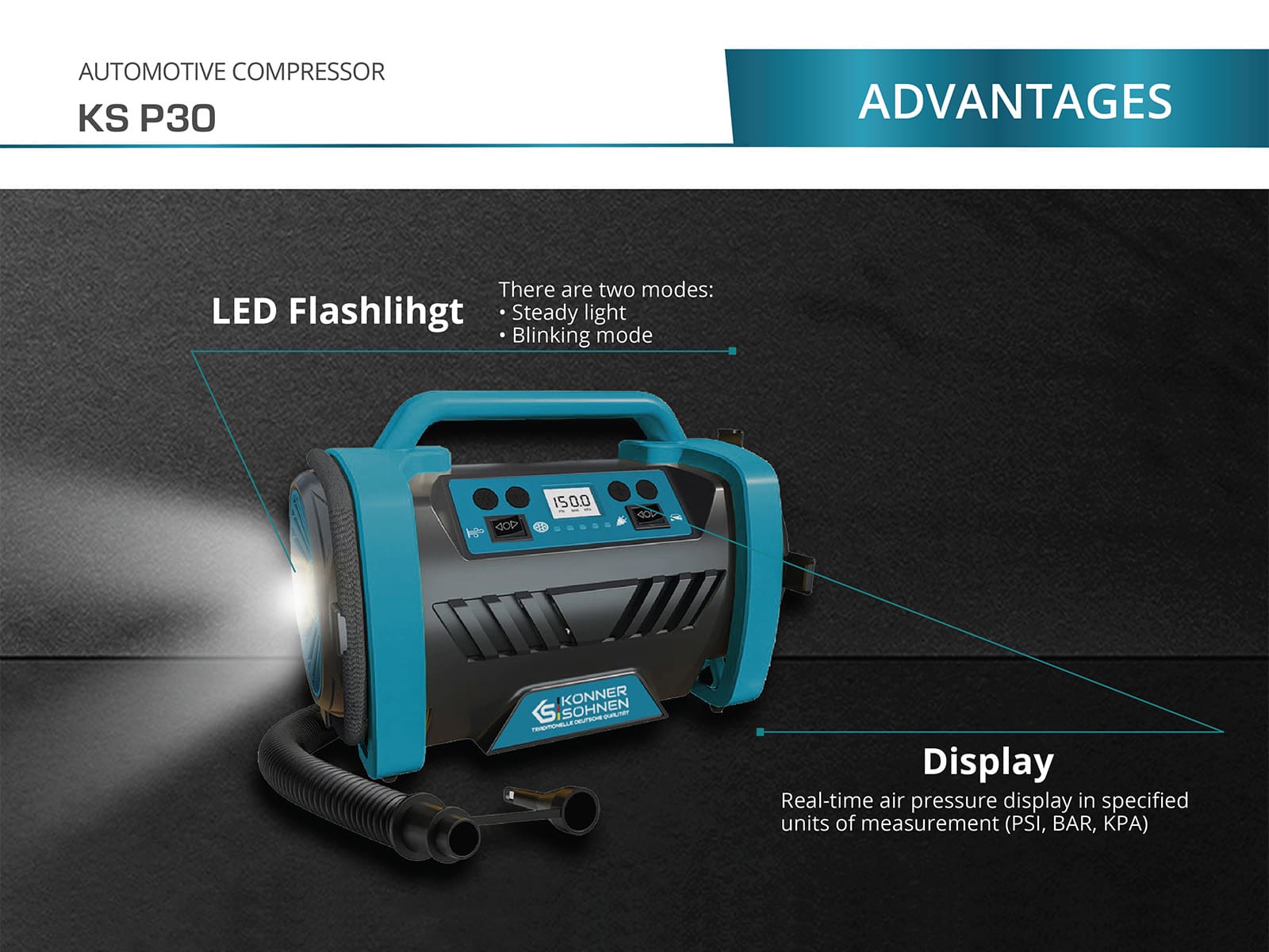 Compressore d'aria per auto KS P30