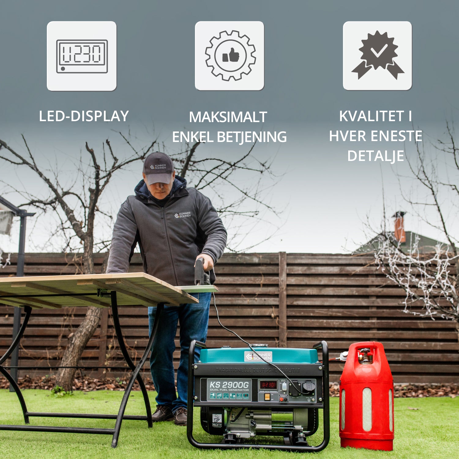 LPG/benzin generator "Könner & Söhnen" KS 2900G