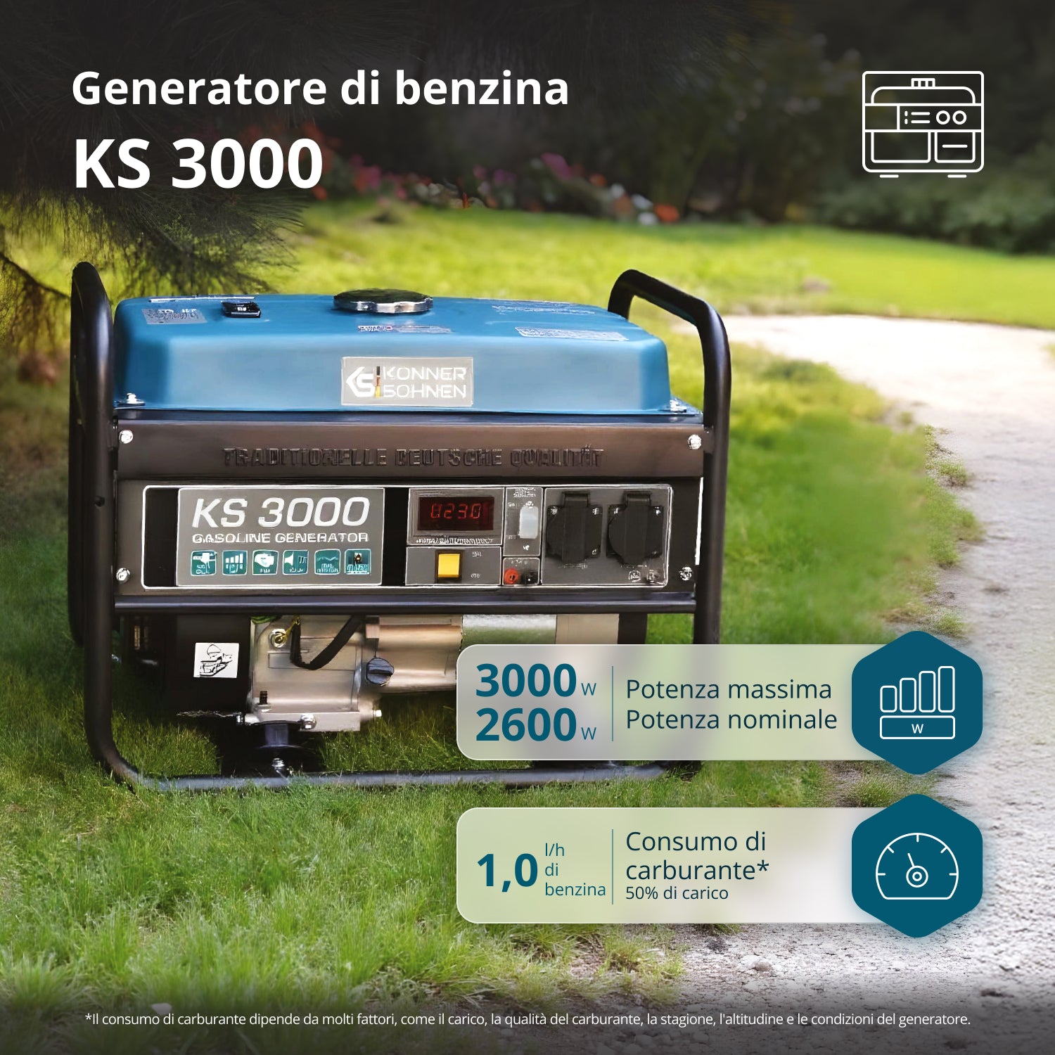 Generatore a benzina "Könner & Söhnen" KS 3000