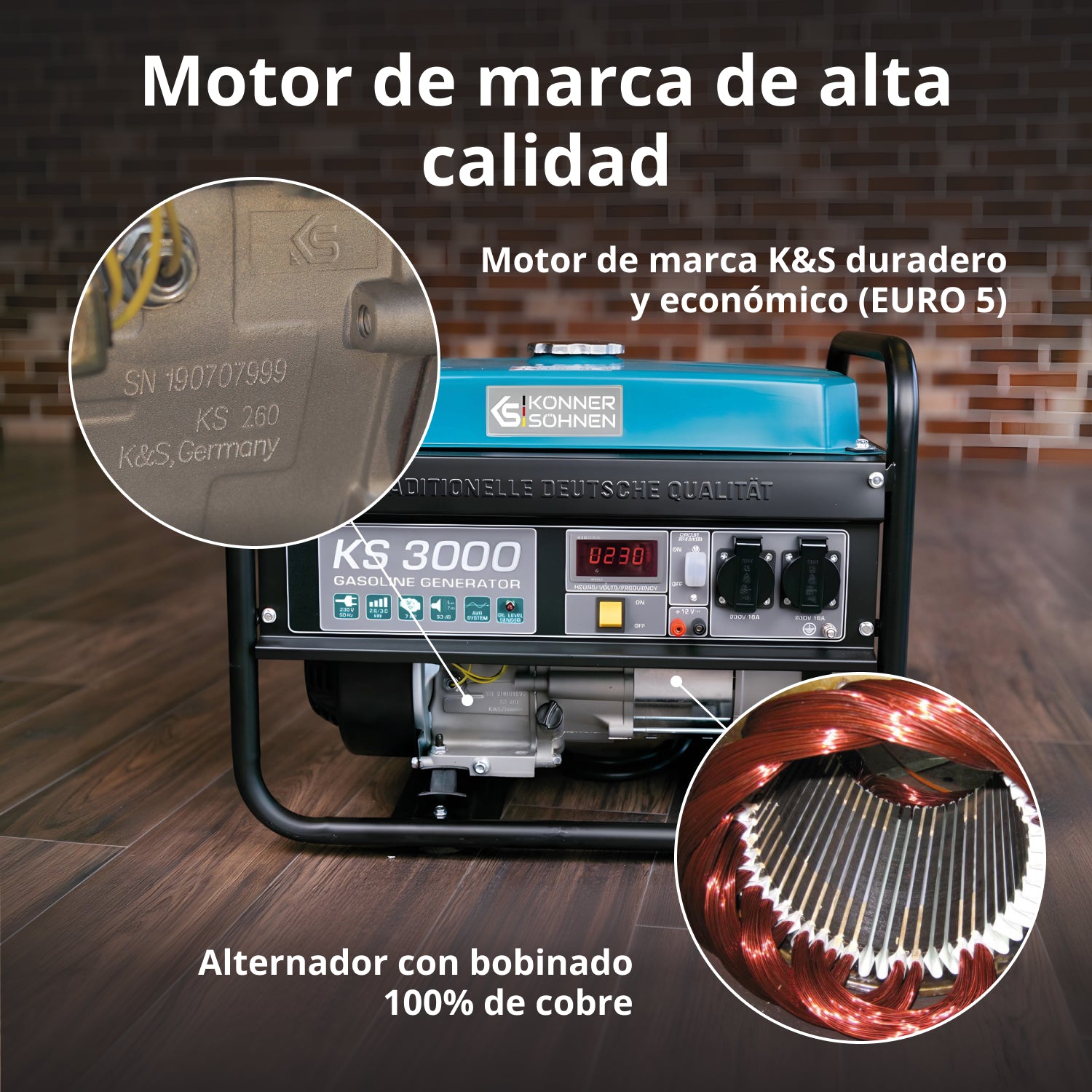 Generador de gasolina "Könner & Söhnen" KS 3000