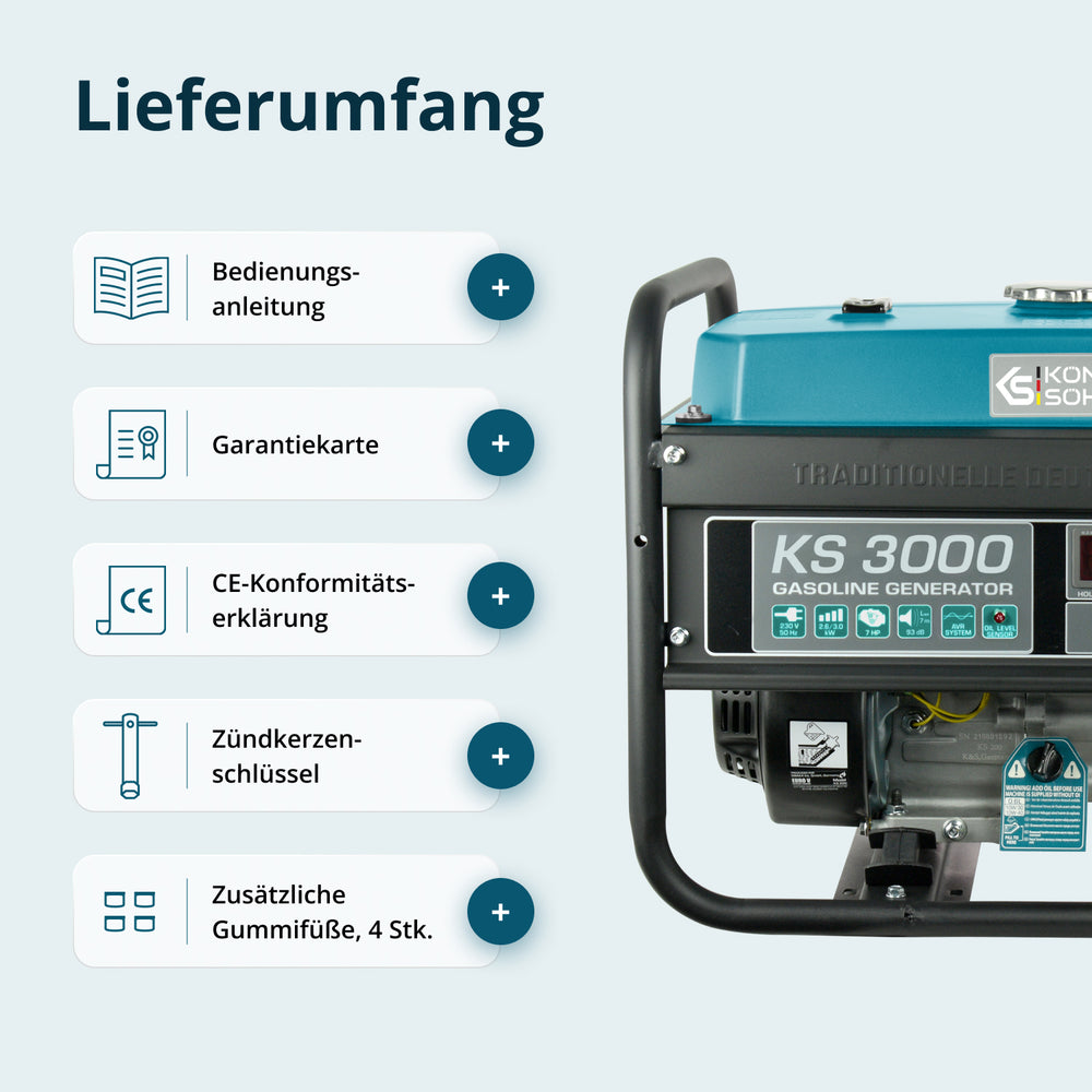 Bensinaggregat "Könner & Söhnen" KS 3000