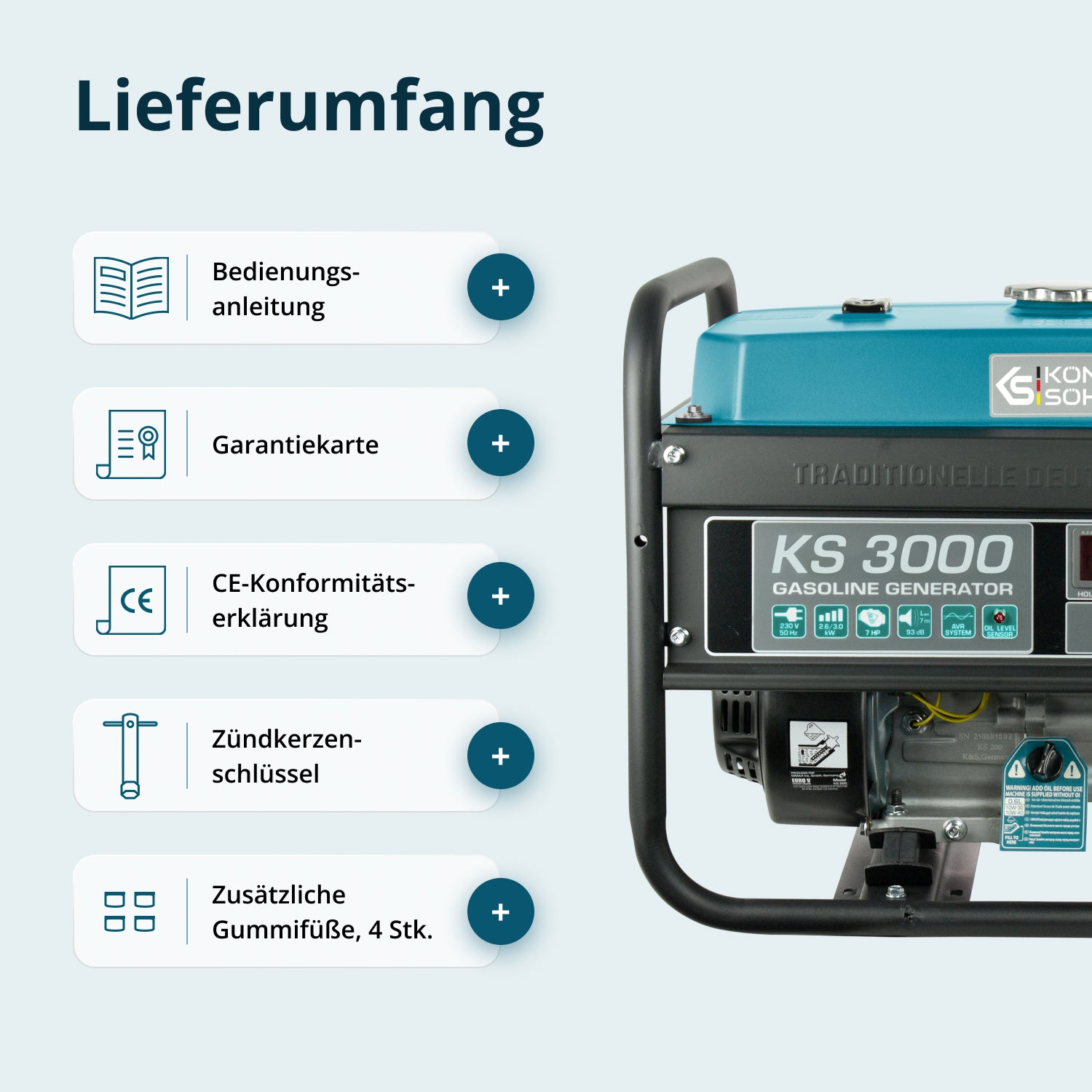 Benzin-Generator "Könner & Söhnen" KS 3000