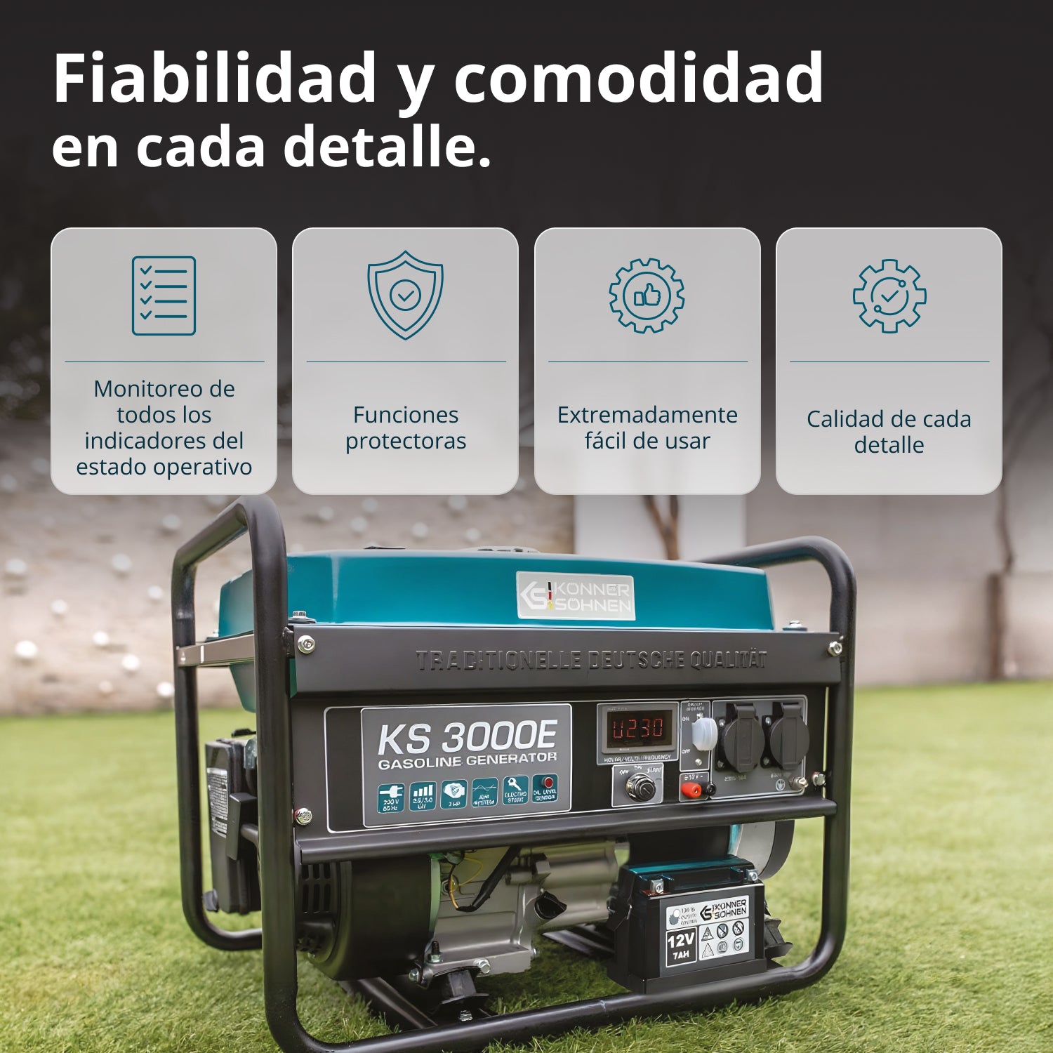 Generador de gasolina "Könner & Söhnen" KS 3000E