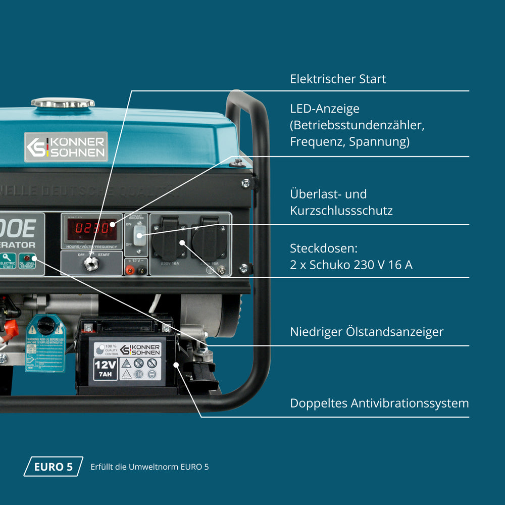 Gerador a gasolina "Könner & Söhnen" KS 3000E