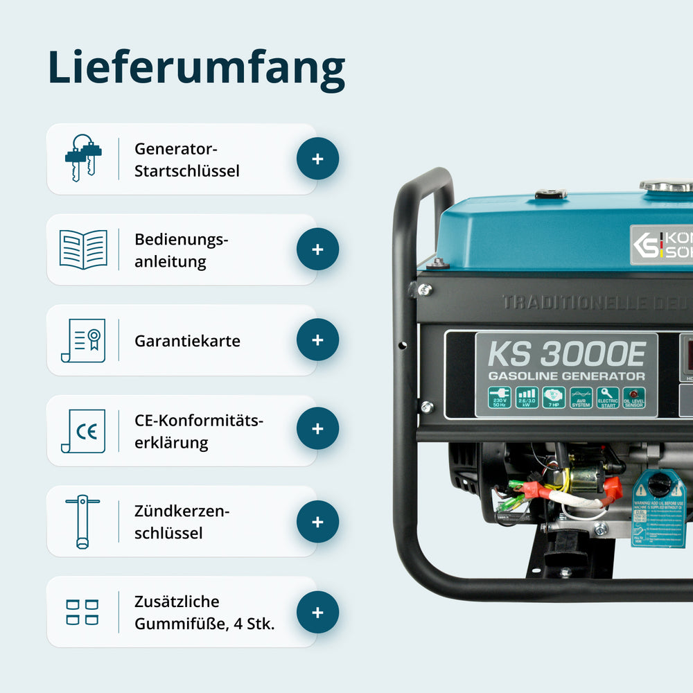 Gerador a gasolina "Könner & Söhnen" KS 3000E