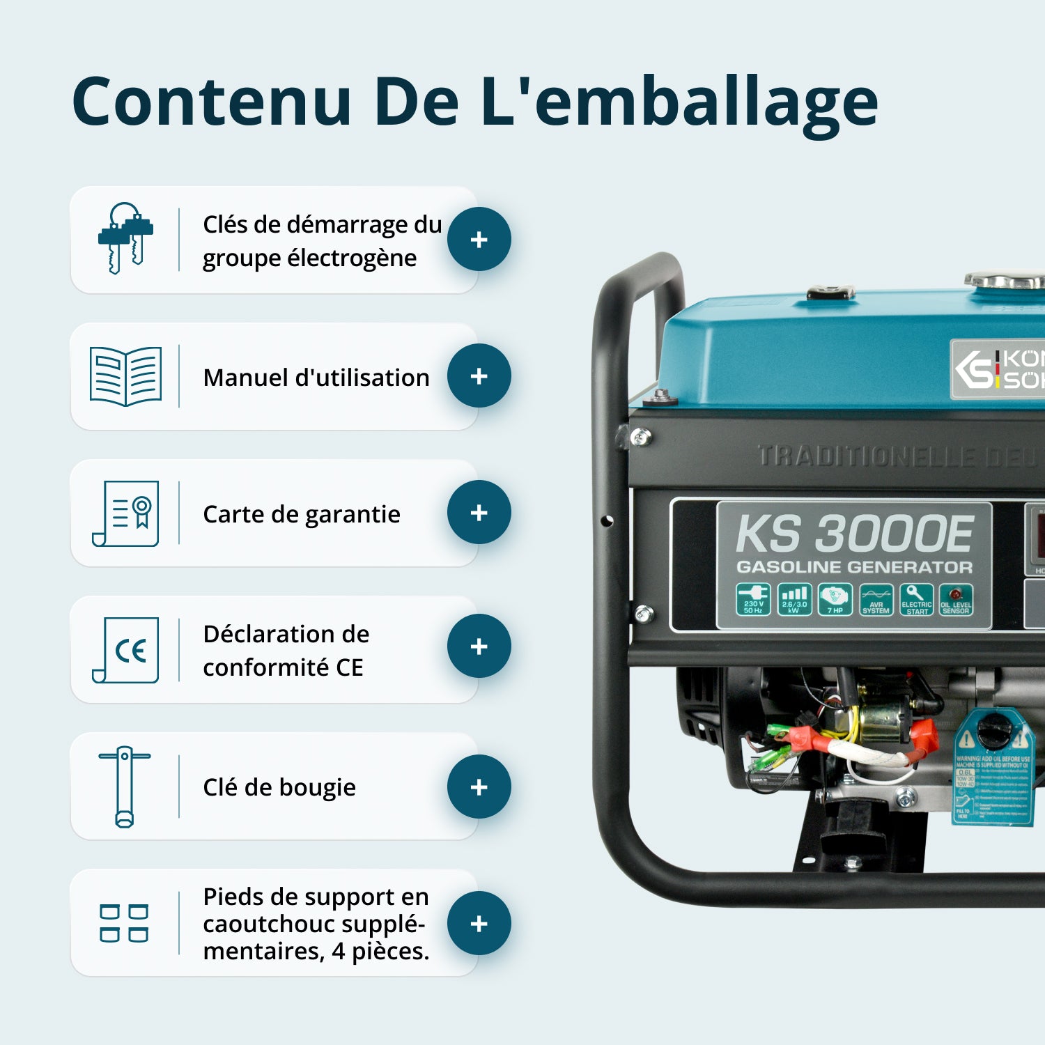 Groupe électrogène à essence "Könner & Söhnen" KS 3000E