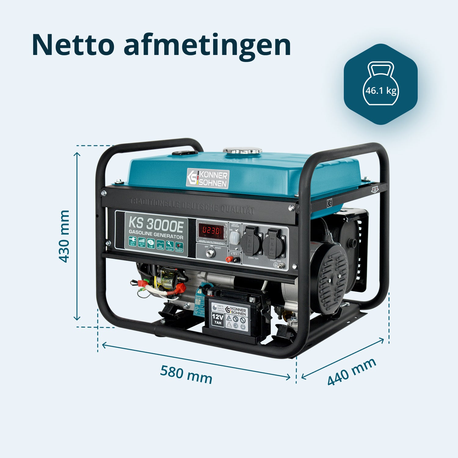 Benzinegenerator "Könner & Söhnen" KS 3000E