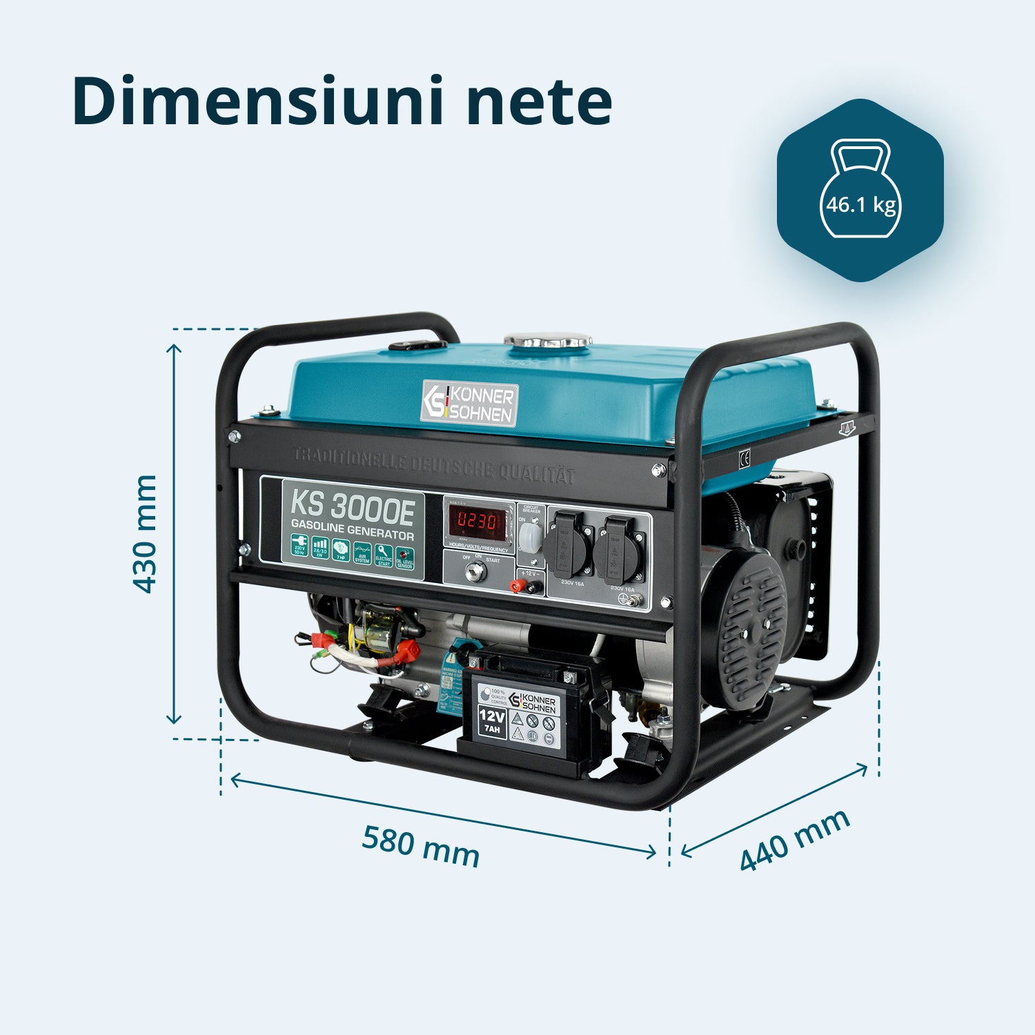 Generator pe benzină „Könner & Söhnen” KS 3000E