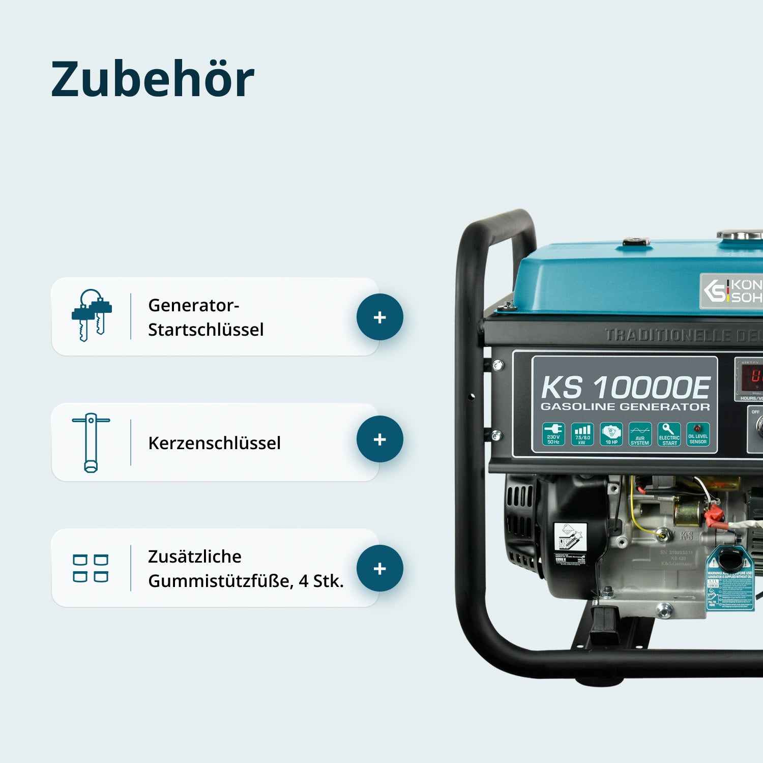 Benzin-Generator "Könner & Söhnen" KS 10000E