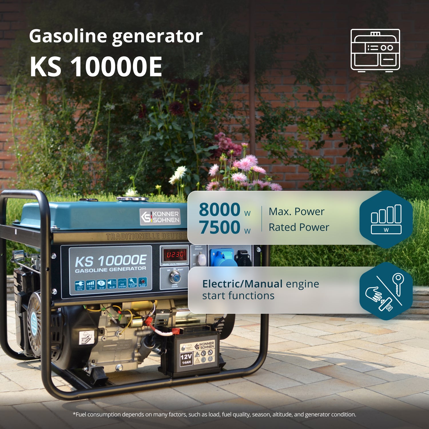 Gasoline generator "Könner & Söhnen" KS 10000E