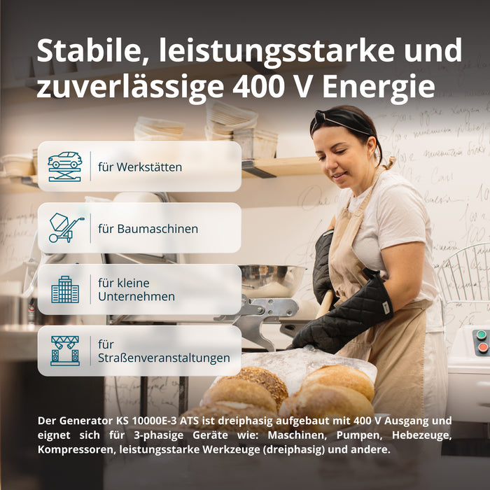 Bensinaggregat "Könner & Söhnen" KS 10000E-3 ATS