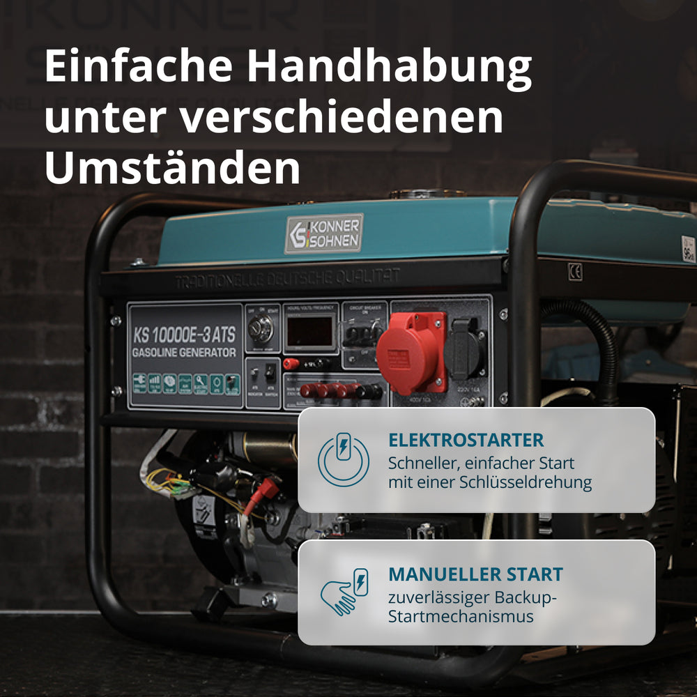 Bensinaggregat "Könner & Söhnen" KS 10000E-3 ATS