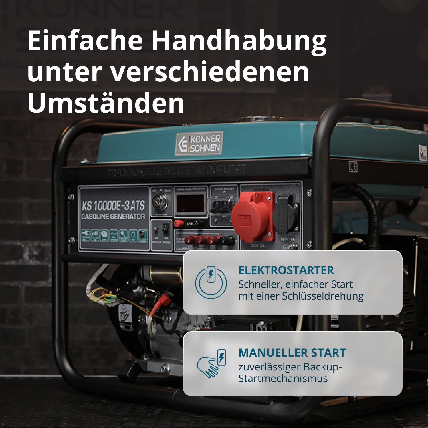 Benzínový generátor „Könner & Söhnen“ KS 10000E-3 ATS