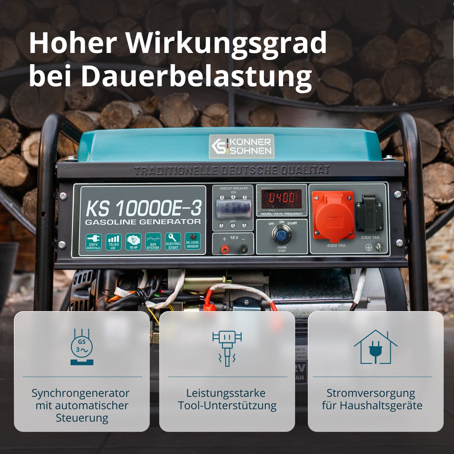 Benzingenerator "Könner & Söhnen" KS 10000E-3