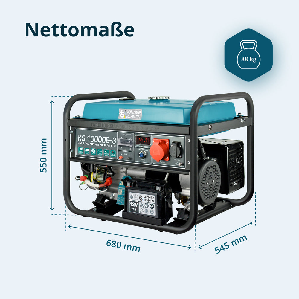 Benzingenerátor „Könner & Söhnen” KS 10000E-3