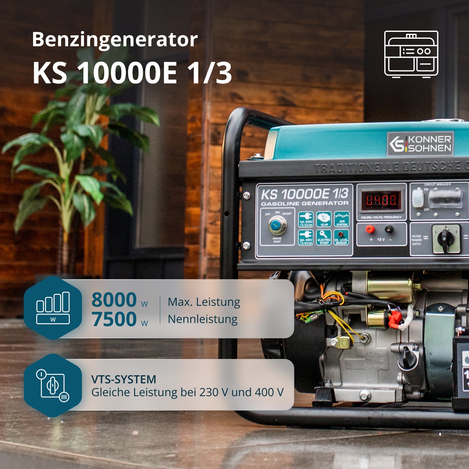 Benzínový generátor „Könner & Söhnen“ KS 10000E 1/3