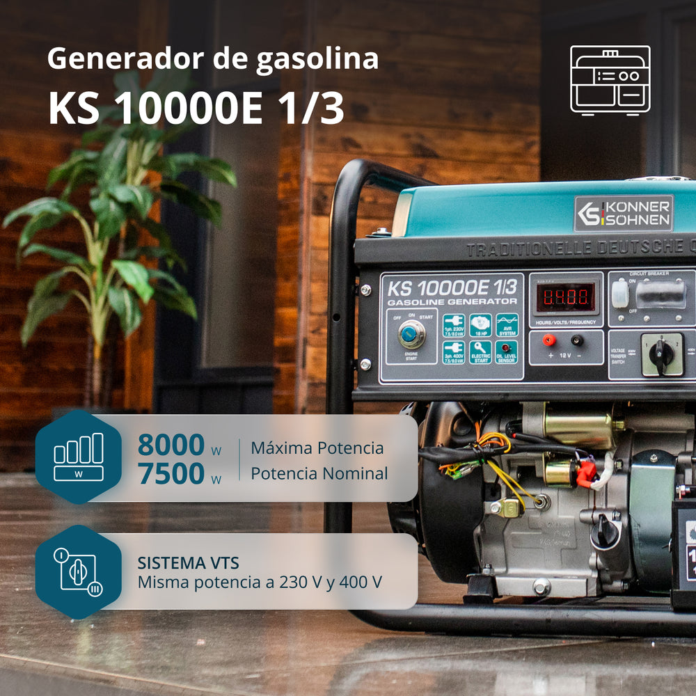 Generador de gasolina "Könner & Söhnen" KS 10000E 1/3