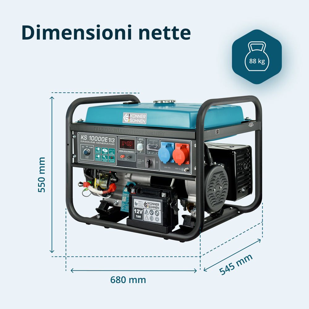 Generatore a benzina "Könner & Söhnen" KS 10000E 1/3