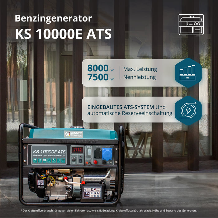 Bensinaggregat "Könner & Söhnen" KS 10000E ATS