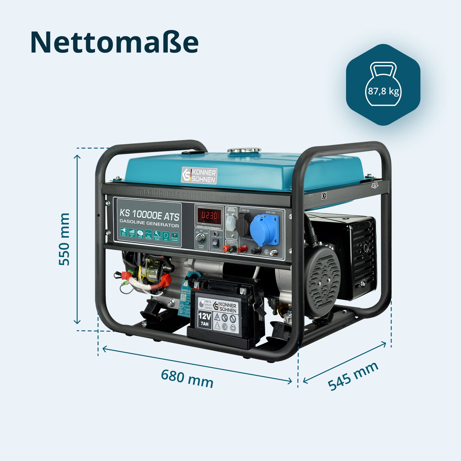 Benzinski generator „Könner & Söhnen“ KS 10000E ATS