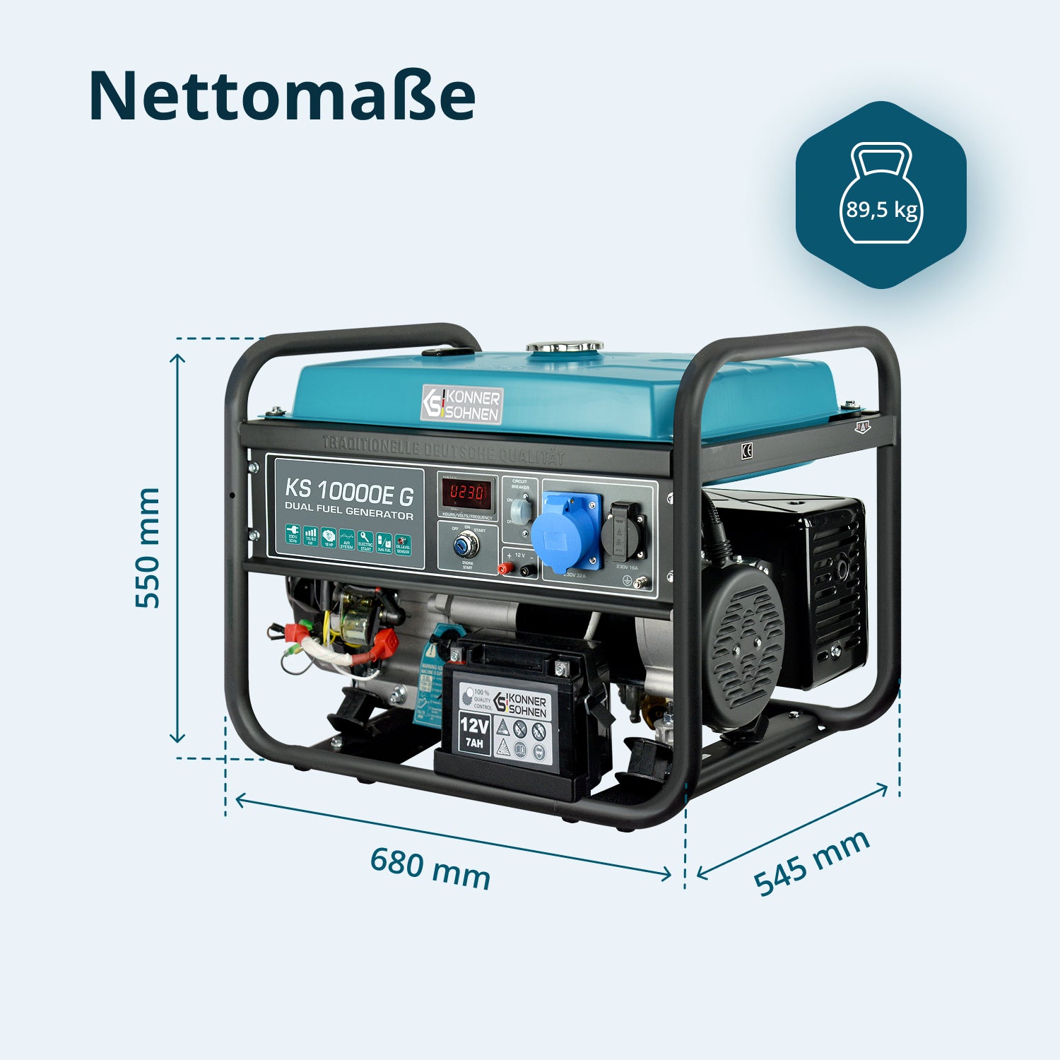 LPG/Benzin-Generator "Könner & Söhnen" KS 10000E G