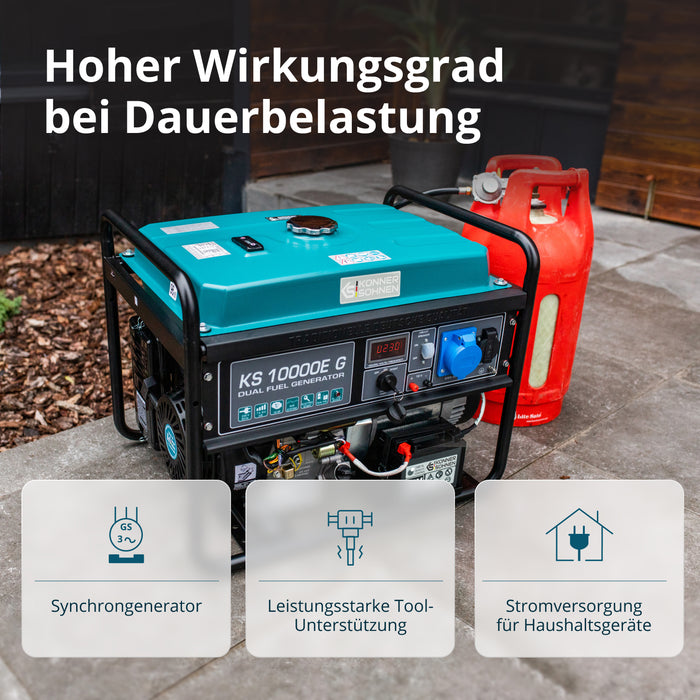 LPG/Бензинов генератор „Könner & Söhnen“ KS 10000E G