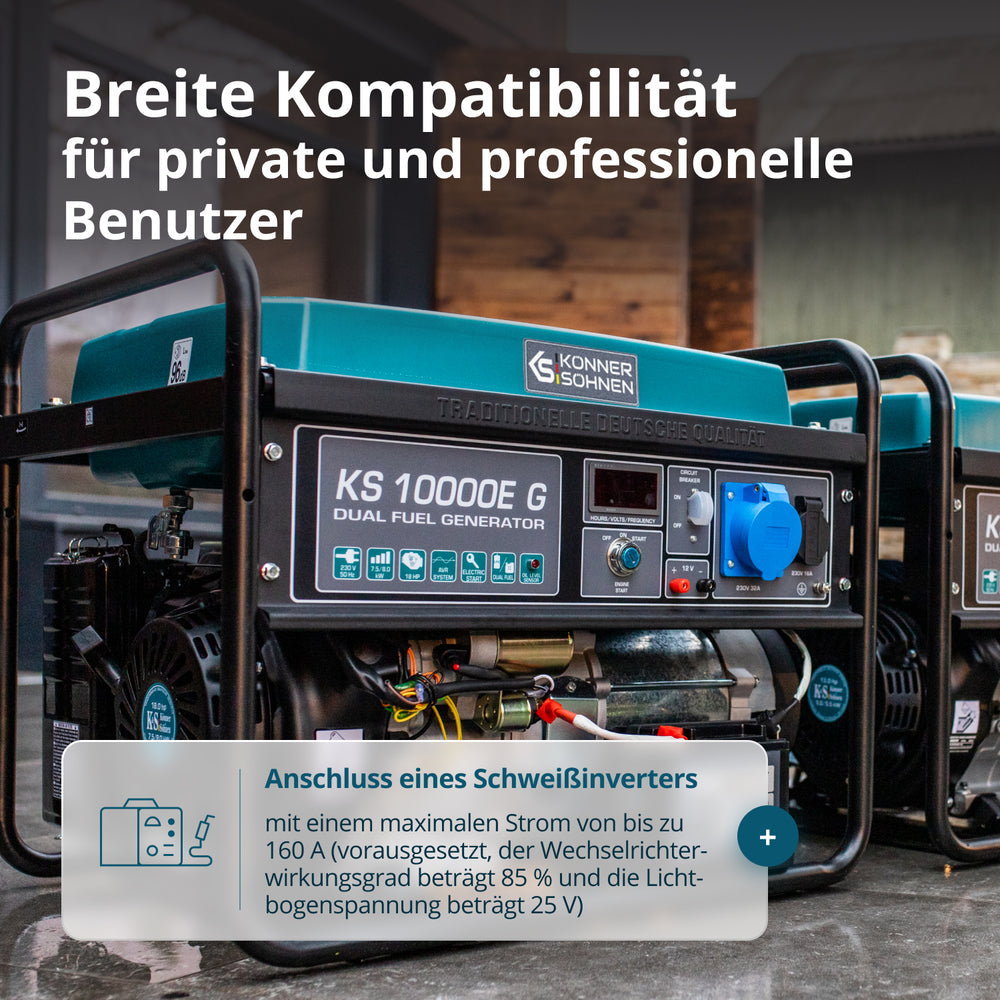 LPG/Бензинов генератор „Könner & Söhnen“ KS 10000E G