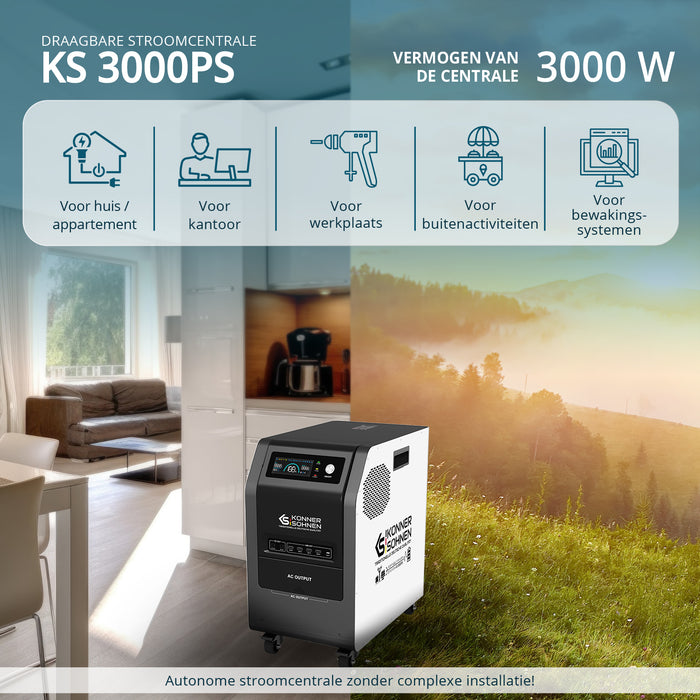 KS 3000PS 3-in-1 Draagbare Stroomvoorziening