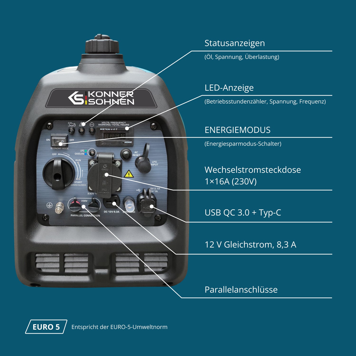 Инверторен генератор на LPG/бензин KS 3100iG S