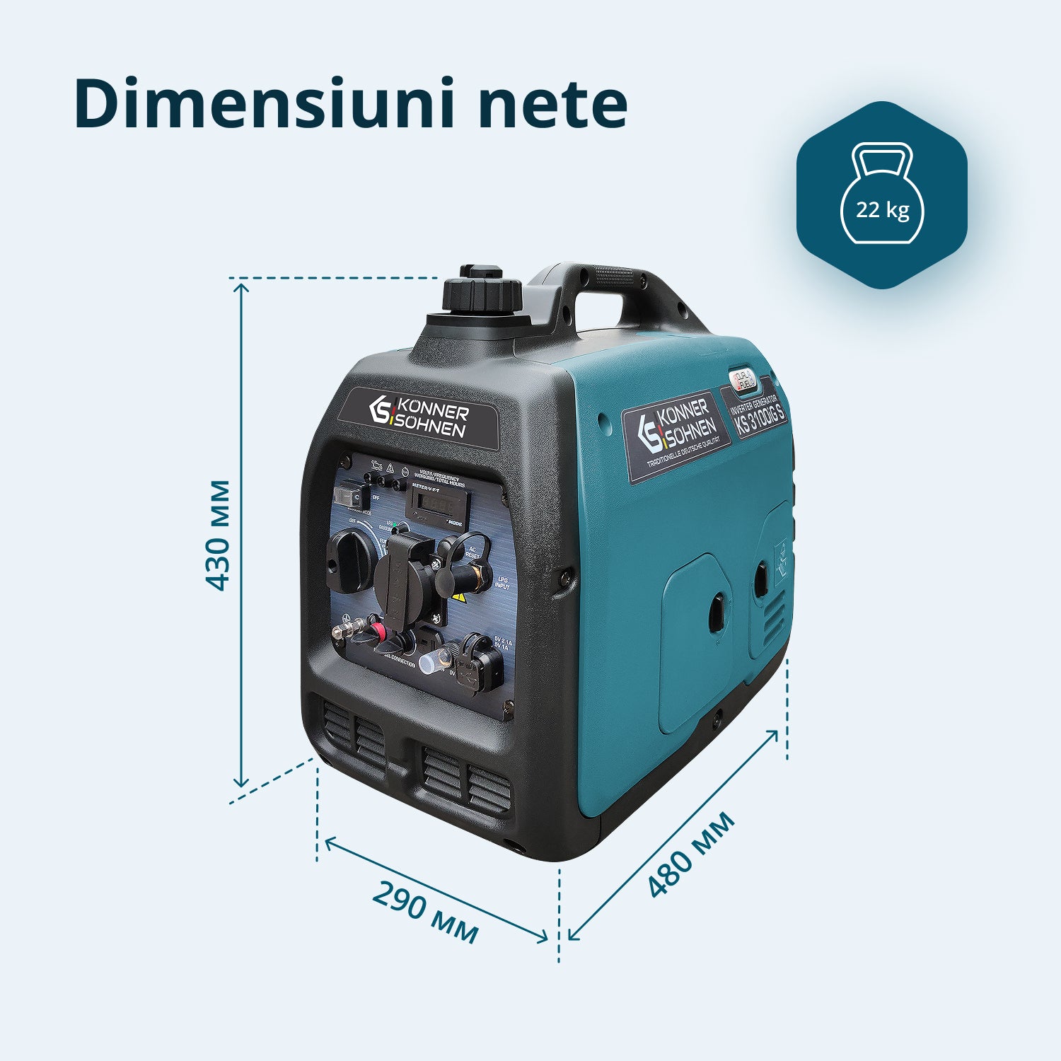 Generator cu inverter pe GPL/benzină KS 3100iG S