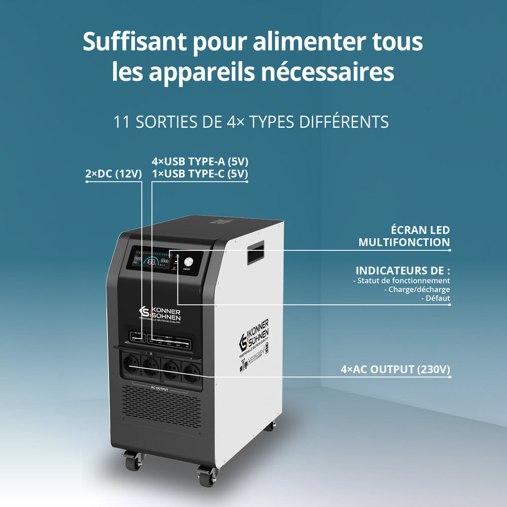 Station d’énergie portable 3-en-1 KS 5200PS