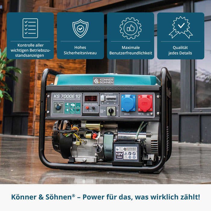 Gerador a gasolina "Könner & Söhnen" KS 7000E 1/3