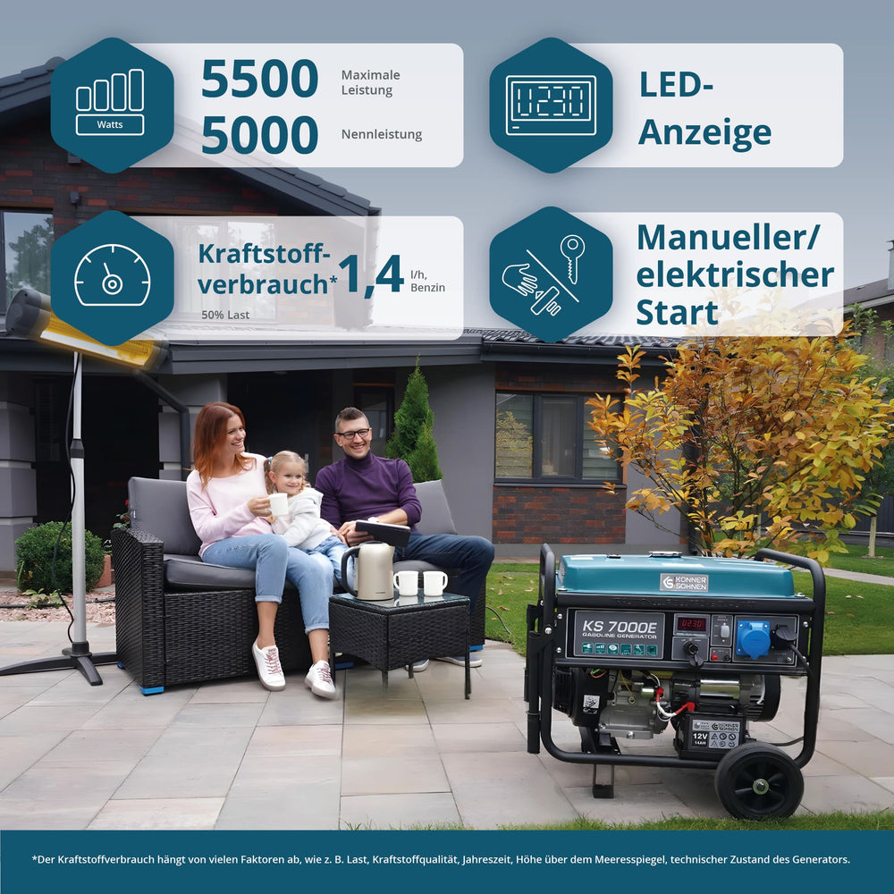 Benzínový generátor „Könner & Söhnen“ KS 7000E