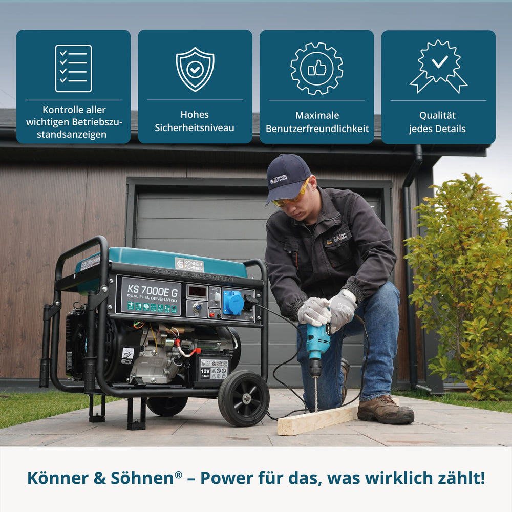 LPG/benzin generator "Könner & Söhnen" KS 7000E G