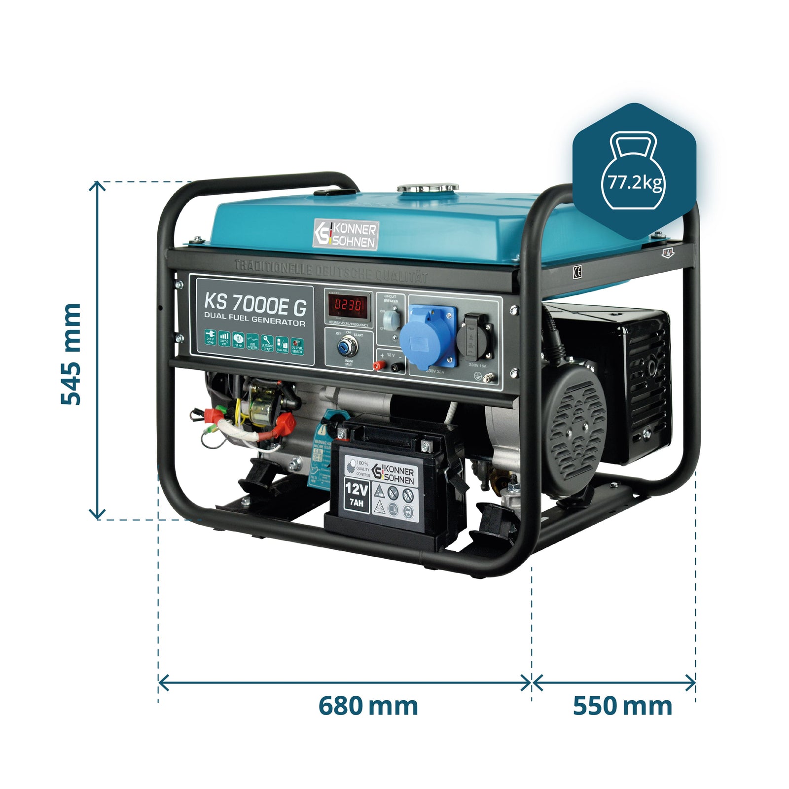 Generatore a gas/LPG "Könner & Söhnen" KS 7000E G
