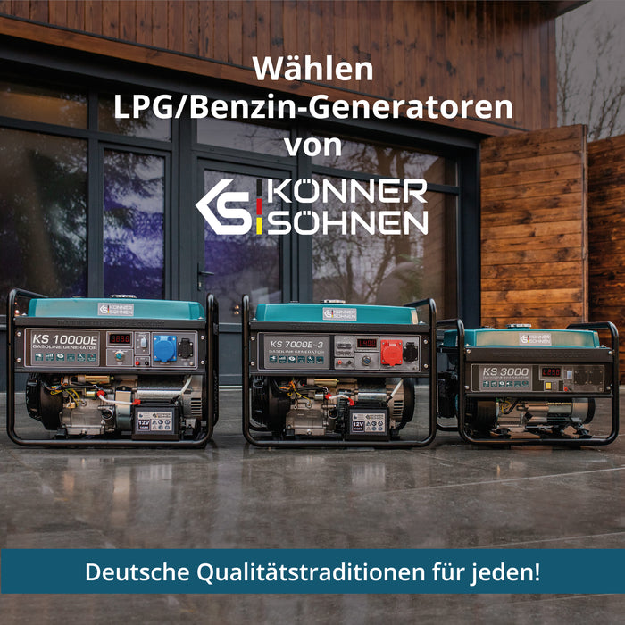 LPG/benzin generator "Könner & Söhnen" KS 7000E G