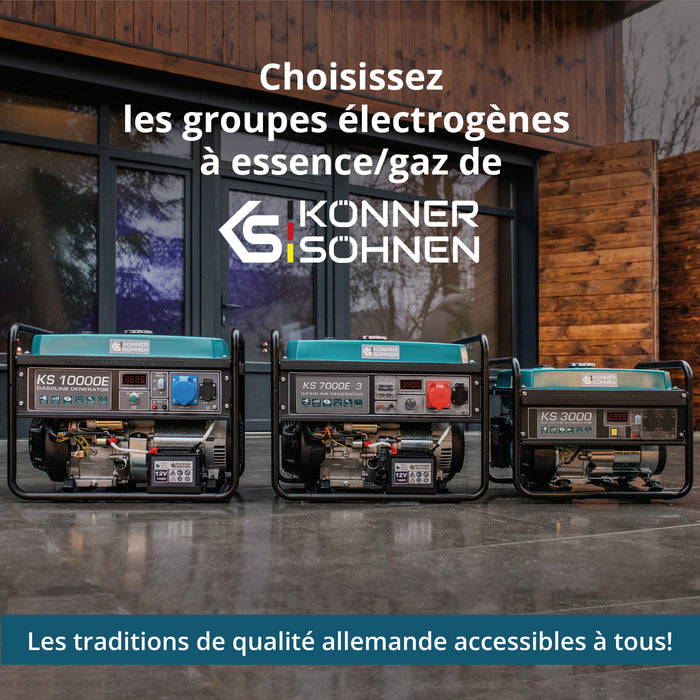 Groupe électrogène à essence/gaz "Könner & Söhnen" KS 7000E G