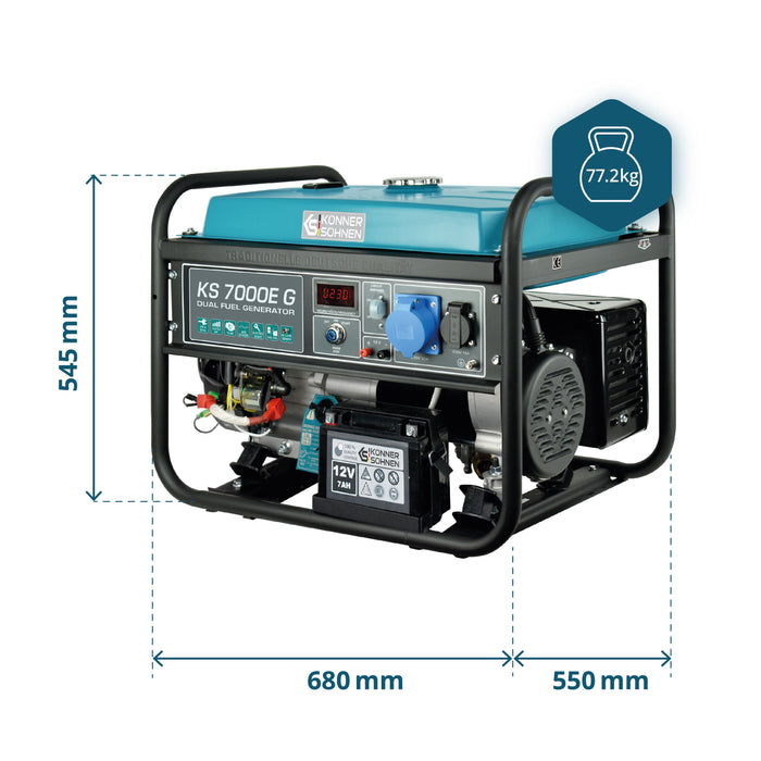 Generator LPG/Benzyna „Könner & Söhnen” KS 7000E G