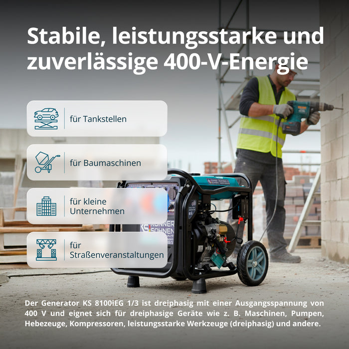LPG/benzínový invertorový generátor KS 8100iEG 1/3