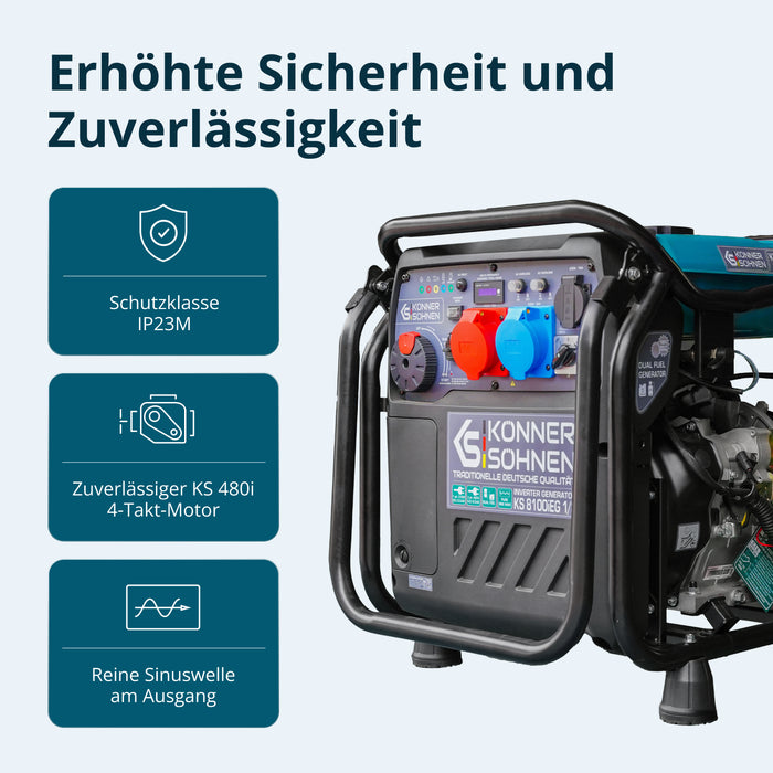LPG/benzínový invertorový generátor KS 8100iEG 1/3